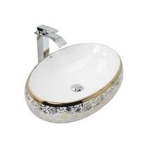 Kit Cuba Pia Louça Cerâmica Banheiro C/Torn e Vál Cromada 37