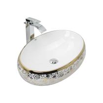 Kit Cuba Pia Louça Cerâmica Banheiro C/Torn e Vál Cromada 37