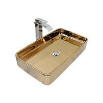 Kit Cuba Pia Louça Cerâmica Banheiro C/Torn e Vál Cromada 77