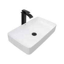 Kit Cuba Pia Louça Cerâmica Banheiro C/Torn e Vál Preta 54 Kit Cuba Pia Louça Cerâmica Banheiro C/Torn e Vál Preta 54