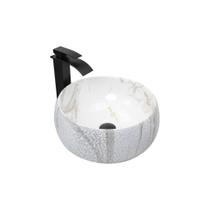 Kit Cuba Pia Louça Cerâmica Banheiro C/Torn E Vál Preta 67 Kit Cuba Pia Louça Cerâmica Banheiro C/Torn E Vál Preta 67