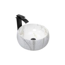 Kit Cuba Pia Louça Cerâmica Banheiro C/Torn E Vál Preta 67 Kit Cuba Pia Louça Cerâmica Banheiro C/Torn E Vál Preta 67