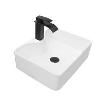 Kit Cuba Pia Louça Cerâmica Banheiro C/Torn e Vál Preto 29 Kit Cuba Pia Louça Cerâmica Banheiro C/Torn e Vál Preto 29