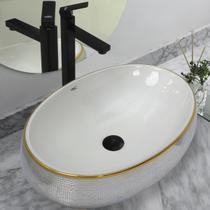 Kit Cuba Pia Louça Cerâmica Banheiro C/Torn E Vál Preto 96 Kit Cuba Pia Louça Cerâmica Banheiro C/Torn E Vál Preto 96