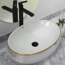 Kit Cuba Pia Louça Cerâmica Banheiro C/Torn e Vál Preto 96 Kit Cuba Pia Louça Cerâmica Banheiro C/Torn e Vál Preto 96