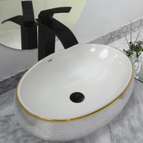 Kit Cuba Pia Louça Cerâmica Banheiro C/Torn E Vál Preto 97 Kit Cuba Pia Louça Cerâmica Banheiro C/Torn E Vál Preto 97