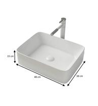 Kit Cuba Pia Louça Cerâmica Banheiro Torn E Vál Preta S15