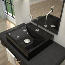 Kit Cuba Q39 com Torneira Pratika 1060 Metal e Válvula Click 1"g Sifão Cromado e Flexível Compace