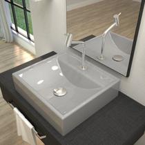 Kit Cuba Q39 com Torneira Pratika 1060 Metal e Válvula Click 1"g Sifão Pvc e Flexível Compace