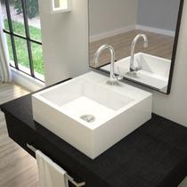 Kit Cuba Q395 com Torneira 1198 Metal e Válvula Click 1"b Pol. Sifão Cromado e Flexível Compace Kit Cuba Q395 com Torneira 1198 Metal e Válvula Click 1"b Pol. Sifão Cromado e Flexível Compace