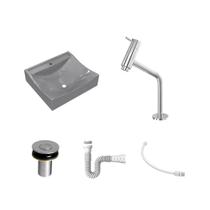 Kit Cuba Q440 C/Torneira Pratika 1060 Metal + Válvula Click 1''B (2,6cm) + Sifão Pvc + Flexível Kit Cuba Q440 C/Torneira Pratika 1060 Metal + Válvula Click 1''B (2,6cm) + Sifão Pvc + Flexível