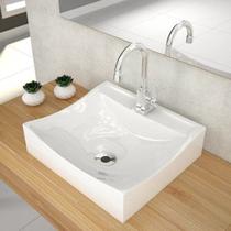 Kit Cuba Q440 com Torneira Luxo 1195 Metal Válvula 1 Pol. Sifão Pvc e Flexível Compace