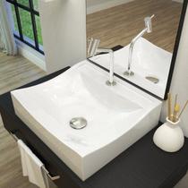 Kit Cuba Q440 com Torneira Pratika 1060 Metal e Válvula Click 1"g e Sifão Cromado e Flexível Compace