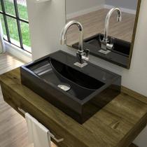 Kit Cuba Q45 com Torneira Luxo 1195 Metal e Válvula Click 1 Pol. Sifão Cromado e Flexível Compace