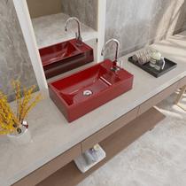 Kit Cuba Rl545 Roma com Torneira Luxo e Válvula Botão com Sifão e Flexível Vermelho