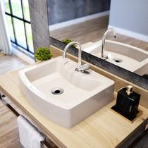 Kit Cuba Rt41 com Torneira C50 e Válvula 1 Polegada Abs e Sifão Pvc e Flexível Compace