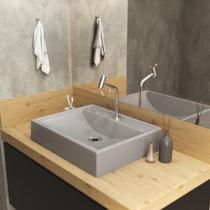 Kit Cuba Rt49 com Torneira Pratika 1060 Metal e Válvula 1 Polegada e Sifão Pvc e Flexível Compace