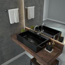 Kit Cuba Rt55 com Torneira 1198 Metal e Válvula Click 1 Polegada B e Sifão Pvc e Flexível Compace