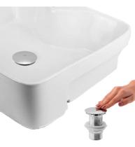 Kit Cuba Semi Encaixe Sicília e Válvula Click para Cubas Inox Cromada