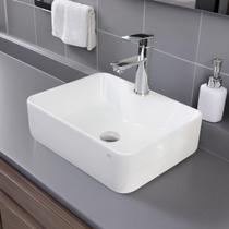 Kit Cuba SMART 48x37x13 Louça + Torneira e Válvula Click Kit Cuba SMART 48x37x13 Louça + Torneira e Válvula Click