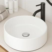 Kit Cuba Sobrepor Banheiro Redonda 35x35 E Válvula Click 7/8 Kit Cuba Sobrepor Banheiro Redonda 35x35 E Válvula Click 7/8