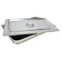 Kit Cuba + Tampa Gastronomica Inox Gn 1/1 53x32,5x6,5cm Buffet Restaurante Comida Ke Home 3243-6-1-3256-11