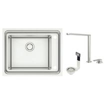 Kit Cuba Tramontina Workstation Quadrum Inox 66x52 Misturador