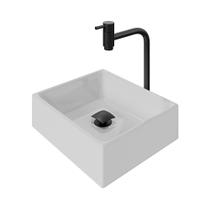 Kit Cuba Tulipa com Torneira Inox Black Valvula Click Black