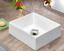 Kit Cuba Tulipa Sobrepor com Valvula Click Quadrada Kit Cuba Tulipa Sobrepor com Valvula Click Quadrada