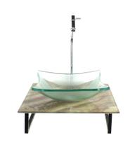 Kit Cuba Vidro Quadrada 10Mm Incolor Tampo Vidro 40Cm X 40Cm