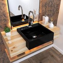 Kit Cuba XQ395 com Torneira Luxo 1195 e Válvula Click 1 1/2 com Sifão PVC e Flexível Compace