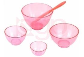 Kit Cubetas Estética de Silicone com Espátula Rosa OGP c/ 4 Unidades