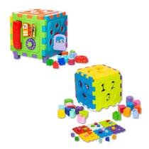 Kit Cubo Didático 24 Peça Bebê + Cubo Pedagógico Gigante Criança Kit Cubo Didático 24 Peça Bebê + Cubo Pedagógico Gigante Criança