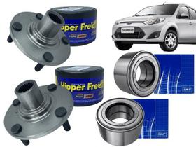 Kit Cubo e Rolamento Dianteira Fiesta 1.0 1.6 Zetec Rocam 2003 a 2014 Sem ABS HIPPER FREIOS / SKF