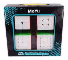 Kit Cubo Mágico Moyu Meilong 2x2 + 3x3 + 4x4 + 5x5