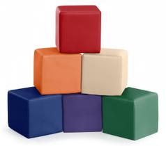 Kit Cubos Soft Play Infantil Espuma ALPAS 6 Peças