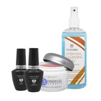 Kit Cuccio P1 P2 Spray Preparador e Gel Star Nail Pink