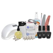 Kit Cuccio Unha De Gel Fibra De Vidro Completo E Cabine Sun