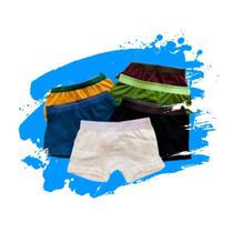 Kit Cueca Box lisa c 3 peças Infantil Tamanho 2 anos
