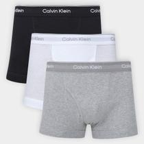 Kit Cueca Boxe Calvin Klein Trunk Masculina - 3 Peças Kit Cueca Boxe Calvin Klein Trunk Masculina - 3 Peças
