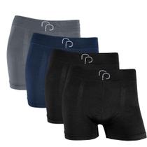 Kit Cueca Boxer 04 Unidades Microfibra Sem Costura