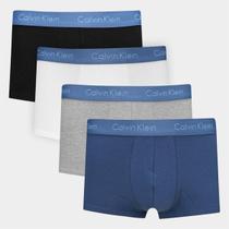 Kit Cueca Boxer Calvin Klein Low Rise Trunk Masculina - 4 Peças