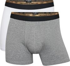 Kit Cueca Boxer CR7 Underwear Cotton/EA com 2 Peças Tamanho:GGênero:MasculinoCor:Multicolor