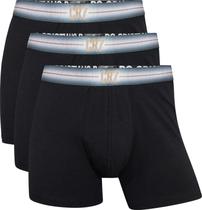 Kit Cueca Boxer CR7 Underwear Trunk Cotton/EA com 3 Peças Tamanho:PGênero:MasculinoCor:Multicolor