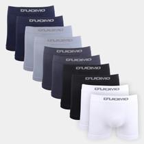 Kit Cueca Boxer Duomo Microfibra 10 Peças