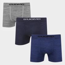 Kit Cueca Boxer Duomo Microfibra Masculina 3 Peças