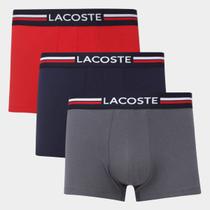 Kit Cueca Boxer Lacoste Trunk Masculina - 3 Peças