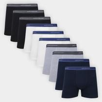 Kit Cueca Boxer Lupo Algodão Masculina - 10 Peças