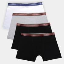 Kit Cueca Boxer Lupo Algodão Masculina - 4 Peças