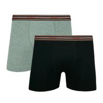 Kit Cueca Boxer Lupo Com Elastano 2 Peças